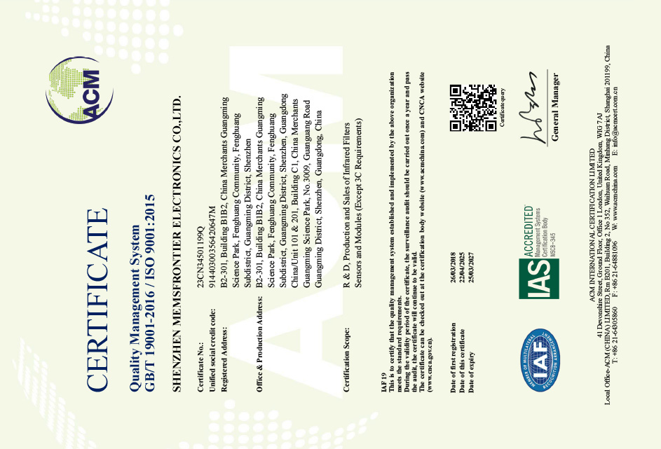ISO 9001: 2015 Quality Management System